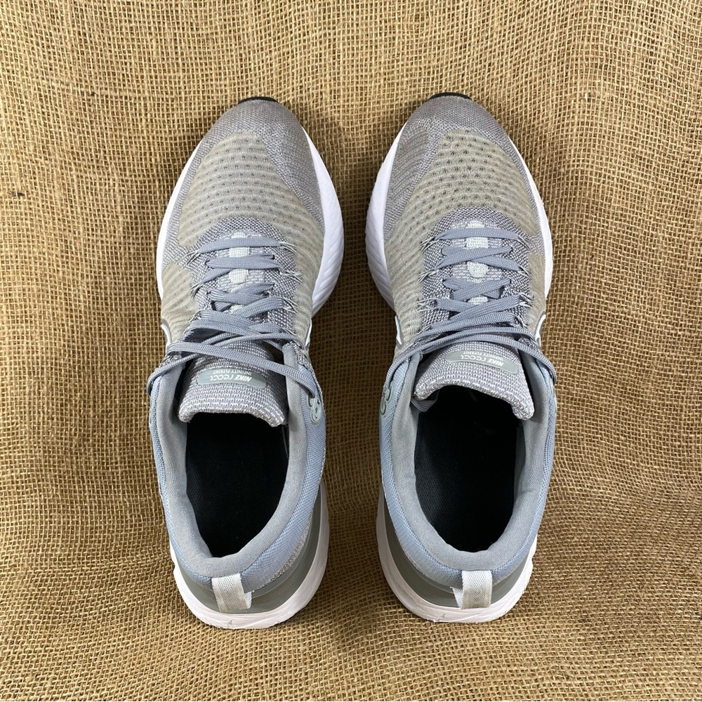 🛑SOLD🛑   Nike Running Shoes React Infinity Run Flyknit Grey White Size 15 - Picture 8 of 11